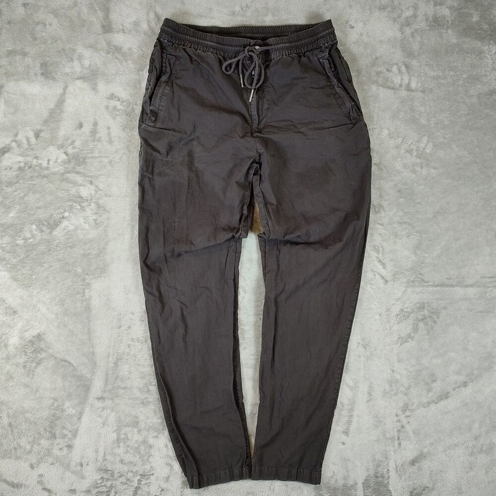 Kith grey active casual minimalist chino jogger pants mens Small